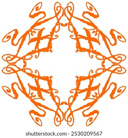 Orange ornament picture computer graphic