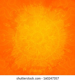 Orange ornamental abstract vector illustration