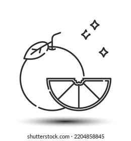 Orange outline icon, part of body and healtcare concept 128x128 pixel perfect icon, editable stroke on the white background for website UI media, mobile application, poster design