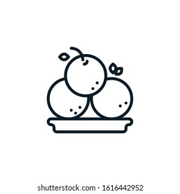 Orange outline icon. Vector illustration. Editable stroke. Isolated icon suitable for web, infographics, interface and apps.