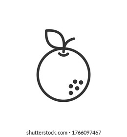 Orange outline icon. Vector Illustration.