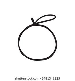 Ilustración vectorial de contorno naranja sobre fondo blanco