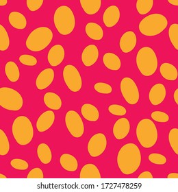 Orange ovaal on fuchsia background repeat pattern