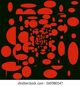 orange ovals on black