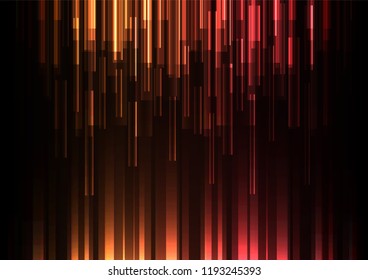 orange overlap pixel speed in dark background, geometric layer motion backdrop, simple technology template, vector illustration