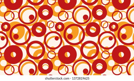 Orange Overlapping Circles Pattern