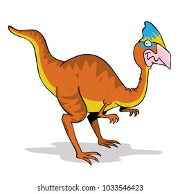 Orange Oviraptor Dinosaur