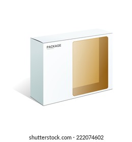 Orange Package Box. For Software&Hardware, vector Illustration