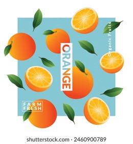 Orange packaging design templates. Modern style vector illustration.