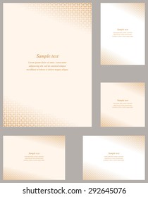 Orange page corner design template invitation, greeting, presentation, card, letter, paper, brochure, etc...