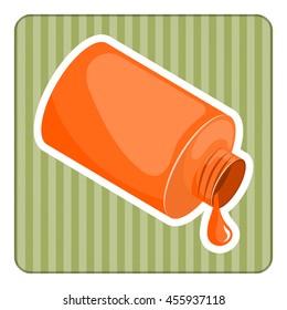 Orange paint in bank