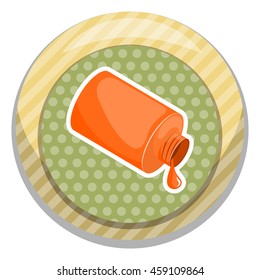 Orange paint in bank