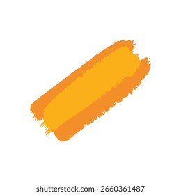 Orange Paint Brush Stroke – Bold Watercolor Swatch Clipart