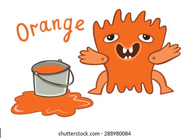 orange paint as a funny man