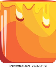 Orange paint, illustration, vector on a white background.
