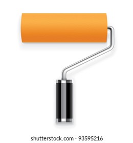 Orange paint roller Icon