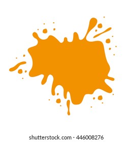 orange paint stain isolated icon design, vector illustration  graphic 