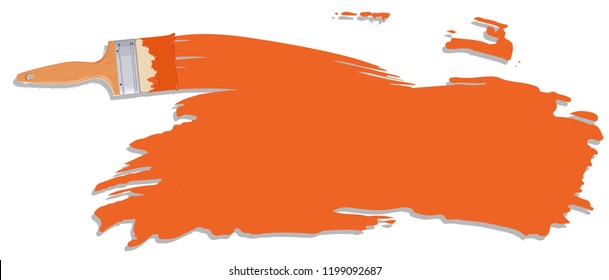 An orange paint template illustration