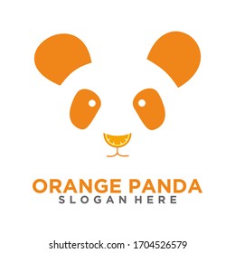 Design-Konzept von Orange und Panda