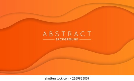 Fondo vectorial de arte de papel naranja con ondas para su uso en el diseño. Textura moderna