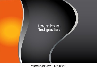 Orange paper background overlap dimension vector illustration message board for text and message design modern website
