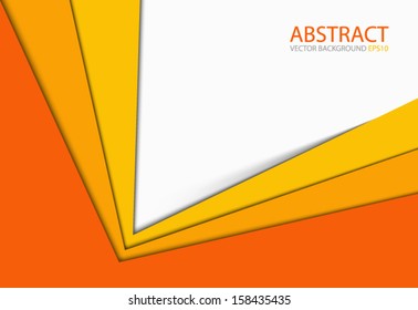 Orange paper background vector overlap dimension yellow pattern for design