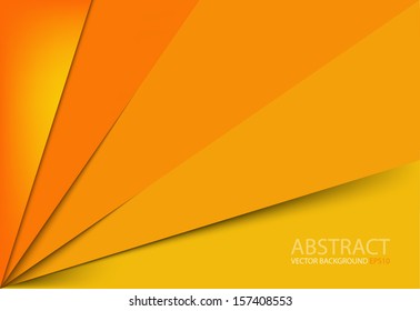orange paper background vector for text and message design on modern web template 