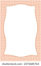 Orange paper frame with white background