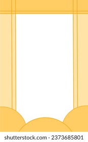 Orange paper frame with white background