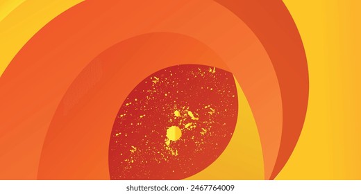 Orange papercut abstract background dynamic design vector, modern.