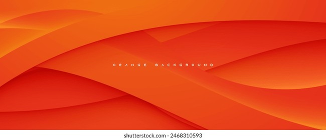 Vector de diseño dinámico de fondo abstracto de papercut naranja