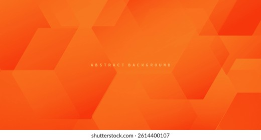 Orange papercut abstract background dynamic design vector