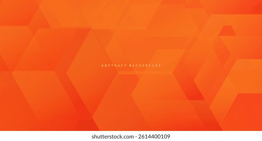 Orange papercut abstract background dynamic design vector