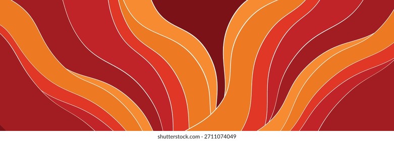 Vetor de design de textura de linhas de fundo abstratas de papel laranja. Eps 10