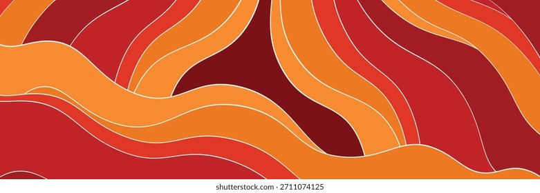 Vetor de design de textura de linhas de fundo abstratas de papel laranja. Eps 10