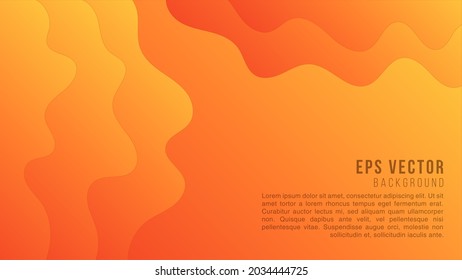 Orange papercut abstract text background paper cut gradient red to yellow. can use for poster, banner, flyer, pamphlet, leaflet, brochure, catalog, web, site, website, presentation, book cover