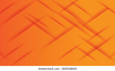 Orange papercut background. Vector 3d illustration. Abstract geometric background. Layered paper shapes. Minimalist cover design