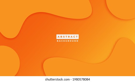 Orange Papercut Background for Wallpaper, banner, landing page, web, presentation, and etc. 3d vector illustration