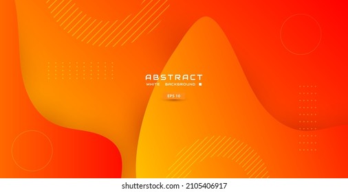 Orange papercut background wavy dimension