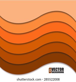 orange papers with corner curl.layer by layer. Vector illustration.contains transparencies.gradients and effects.