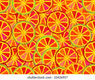 orange paradise -seamless vector background