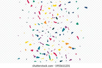Orange Particles Decoration Transparent Background. Independence Paint Backdrop. Transparent Confetti Banner. Green Elements Festival Illustration.