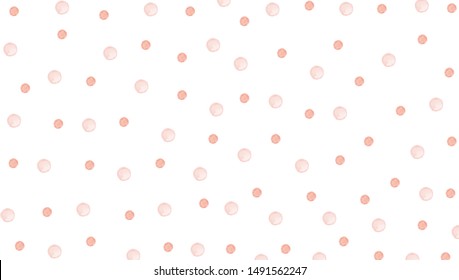 Orange pastel polka dots vector background. illustration wallpaper for template website design and banner social media advertising. Beautiful sweet backdrop. 