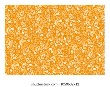Orange pattern with eggs for Easter