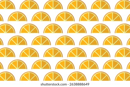 Orange pattern. Fruit background design vector.