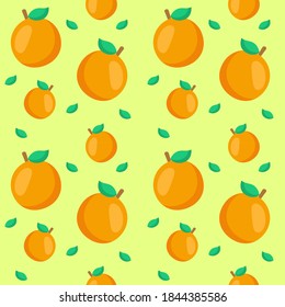 Frutos anaranjados papel de pared impresión banner decorativo fondo aislado amarillo con un estilo de color plano