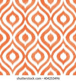 Orange pattern on white seamless vector background tile