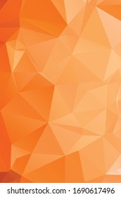 Fondo poligonal de color naranja. Brillante ilustración colorida 