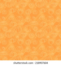 Orange pattern with pumpkins