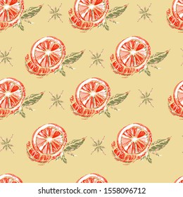 orange pattern in retro style yellow and orange 
